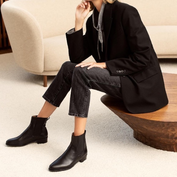 Flattered Black Ankle Boots - Picture 1 of 14
